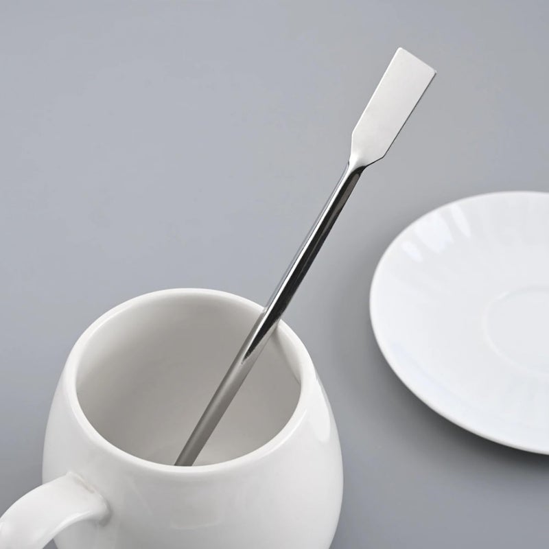 FINBe Lab Spatula Lab Sampling Spoon Lab Stir Spoon 2 in 1 Stainless Steel Mixing Double-Headed Reagent Sampling Spoon Scraper Tool 20cm 30cm 2pcs Each 4pcs - Image 5